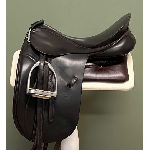 Pre-Loved PH GRANDE Dressage Saddle 17" DARK BROWN