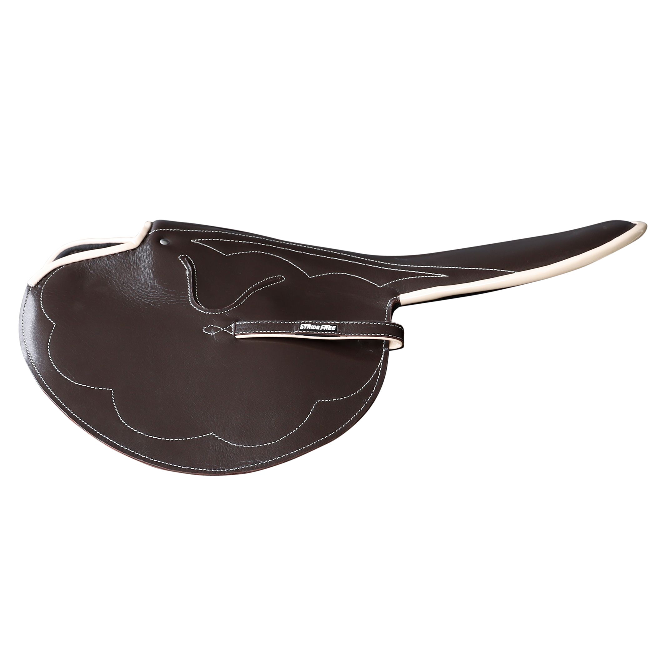 1.4kg Race Saddle Brown Goat Beige Piping Forward Cut