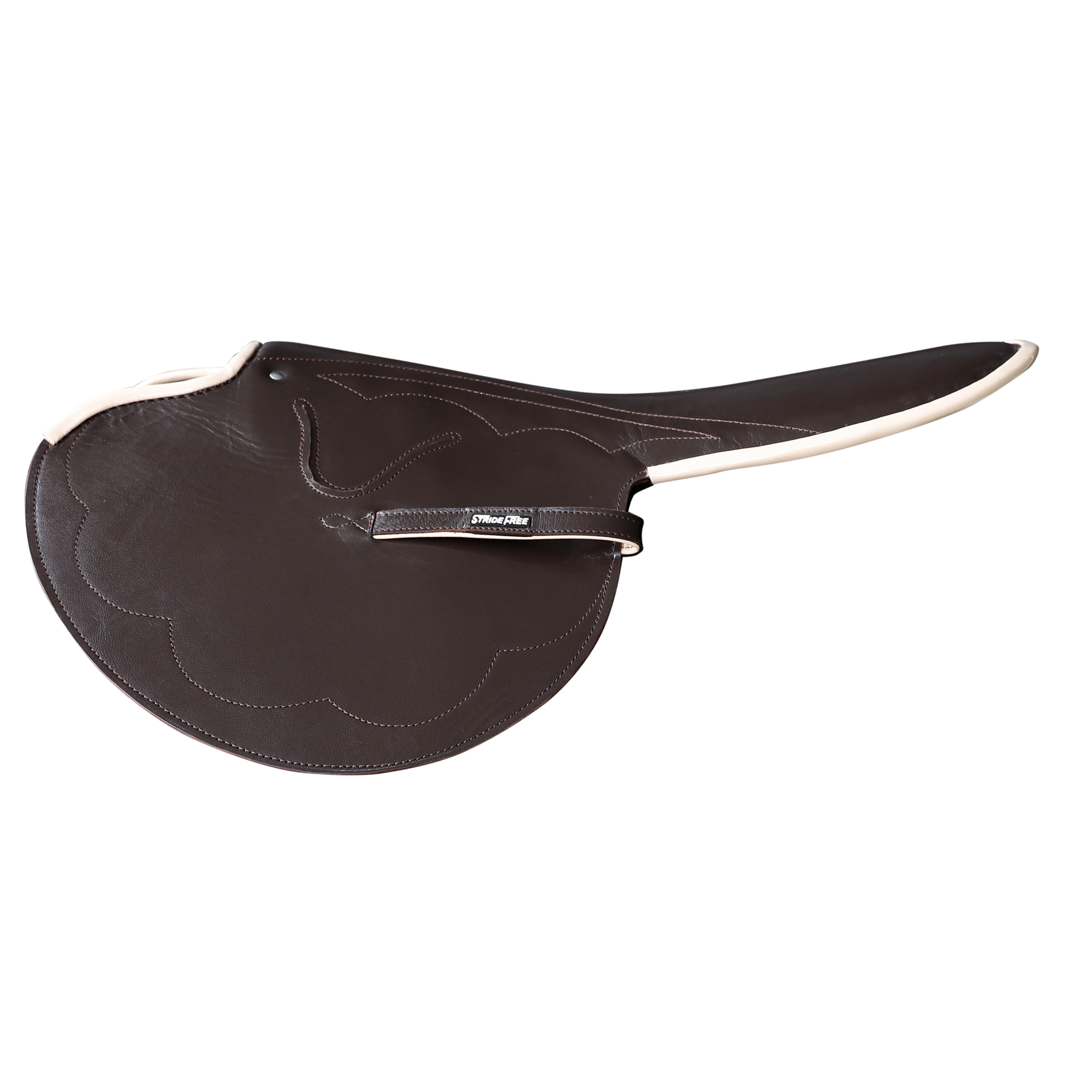 SALE 2.7kg kg Race Saddle Brown Goat Leather Beige Piping Brown Stitch Forward Cut ONEONLY