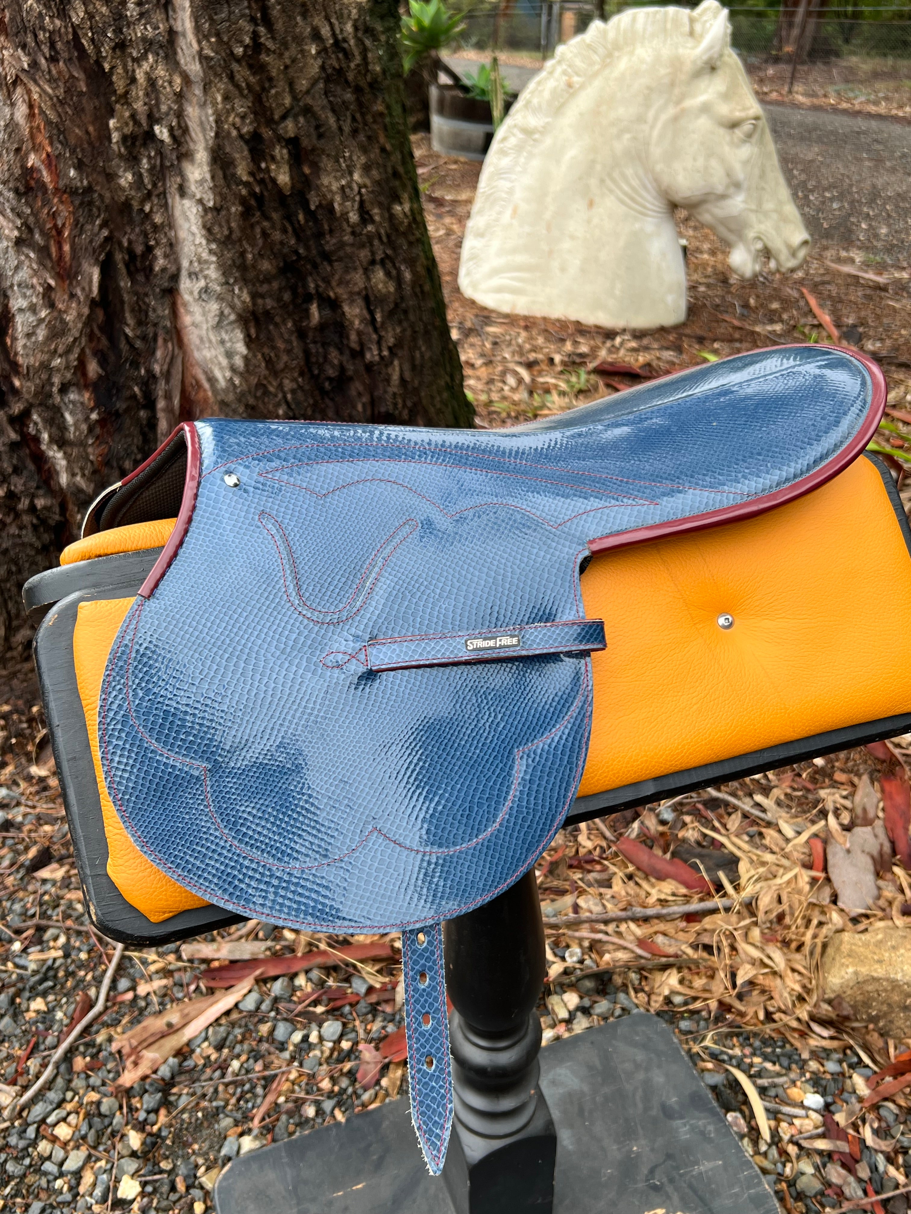 1.2kg Blue Snake Skin Race Saddle. One OF! Don't miss out!