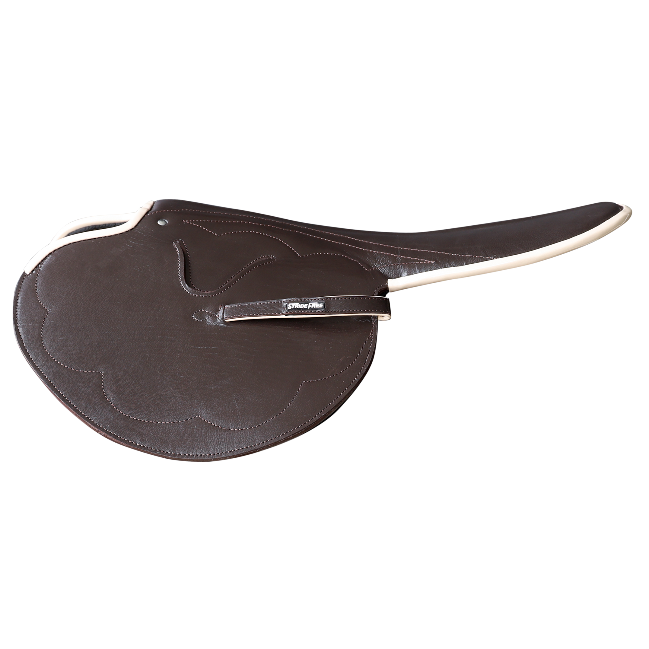 2.7kg Race Saddle Brown Goat Beige Piping Forward Cut